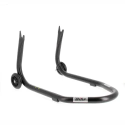 BIHR 3032128 Caballete trasero BIHR Home Track soporte en V para diábolos, color negro mate y ruedas negras
