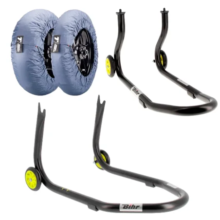 Pack Caballetes BIHR Negro + Calentadores THERMAL TECHNOLOGY EASY