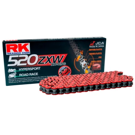 Cadena de transmisión RK ZXW 520 Super Reforzada Rojo