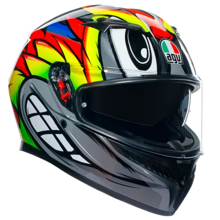 CASCO AGV K3 E2206 ROSSI Birdy 2.0 Grey / Yellow / Red