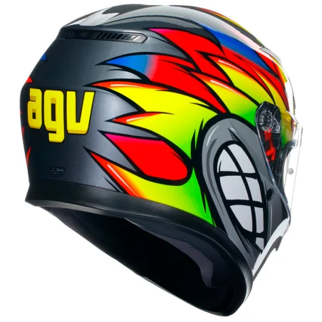 CASCO AGV K3 E2206 ROSSI Birdy 2.0 Grey / Yellow / Red