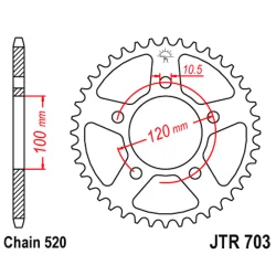copy of Corona Transmisión JT Sprockets ACERO 525 NEGRO