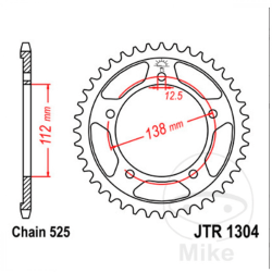 Corona Transmisión JT Sprockets ACERO plata 530 HONDA
