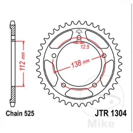 Corona Transmisión JT Sprockets ACERO plata 530 HONDA