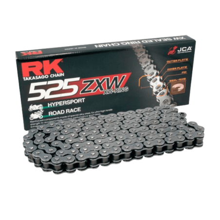 Cadena de transmisión RK ZXW 525 Super Reforzada Acero color plata