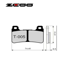 Bremsbeläge ZCOO T005 EXC (ENDURANCE)