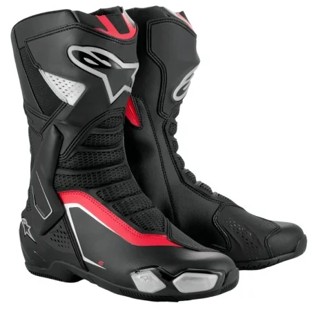 ALPINESTARS SMX-6 V3 Stiefel Schwarz / Silber / Rot
