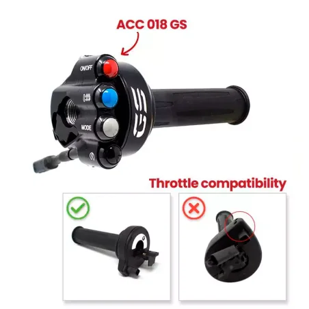 JETPRIME JP ACC 018 GS GASSTEUERUNG MIT INTEGRIERTEM JETPRIME-DRUCKTASTENFELD BMW GS