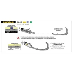Colectores ARROW no homologado en acero inoxidable para KAWASAKI ZX-4R / RR 2024 2