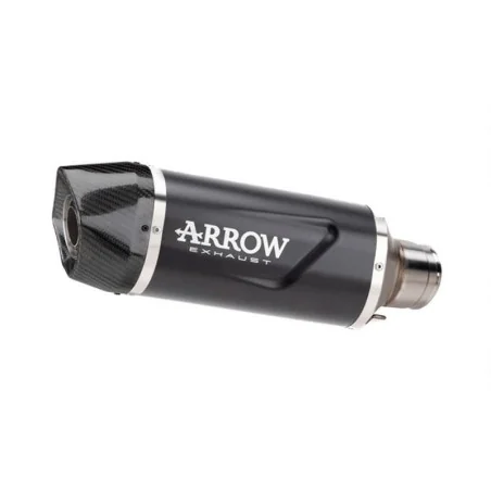 ARROW Indy Race-Auspuff zugelassen in schwarzem Aluminium für KAWASAKI ZX-4R / RR 2024
