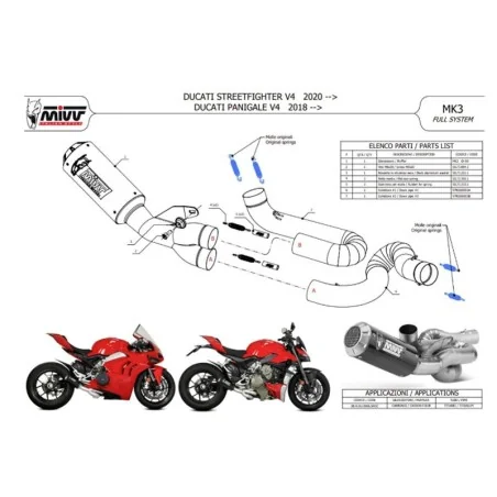 KOMPLETTE AUSPUFF EVO MIVV MK3 CARBON DUCATI STREETFIGHTER V4 2020-2022