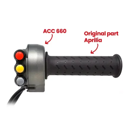 JETPRIME JP ACC 660 T Ananasbeschleuniger JETPRIME TWIST GRIP TITANIUM APRILIA RS 660 / TUONO 660 2020-2021