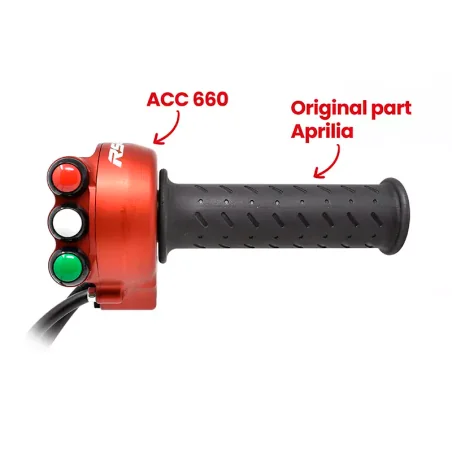Piña Acelerador JETPRIME TWIST GRIP ROJO APRILIA RS 660 / TUONO 660 2020-2021