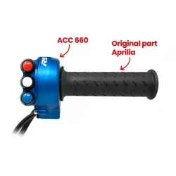 JETPRIME JP ACC 660 B Ananasbeschleuniger JETPRIME TWIST GRIP BLAU APRILIA RS 660 / TUONO 660 2020-2021
