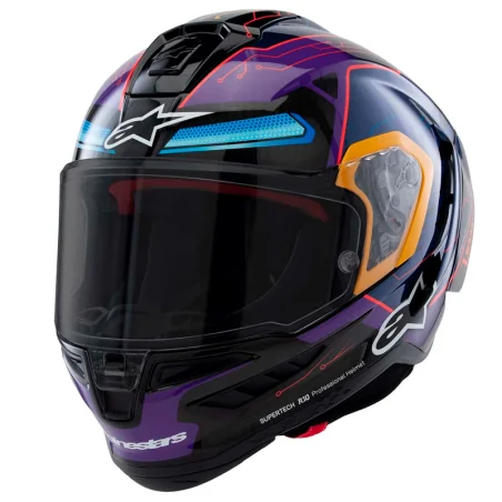 Casco ALPINESTARS Supertech R10 Martinator LE Blue / Purple / Red