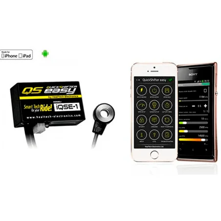 Cambio semiautomático Quickshifter Easy de Healtech para moto IQSE-1 + cableado QSH-F4D