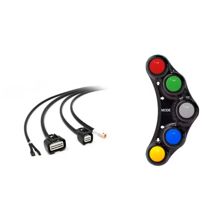 JETPRIME JP ACC PLSR 027 Racing-Lenkerschalter-Kit links + JETPRIME-Gashebel für Honda CBR 1000 RR-R