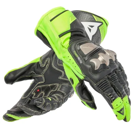 DAINESE VOLLES METALLHANDSCHUHE 6 SCHWARZ / WEISS / LAVA-ROT