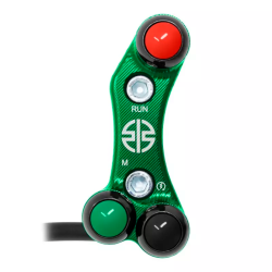 JETPRIME JP PLD 034 V Piña Izquierda Racing 3 botones Jetprime KAWASAKI NINJA H2 / R VERDE