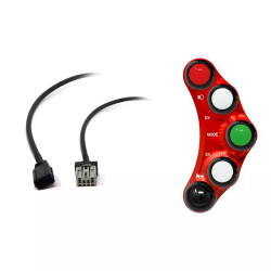JETPRIME JP PLS 017 R Piña Izquierda Racing 8 botones Jetprime HONDA CBR 1000 RR FIREBLADE / SP 2017-2019 ROJO