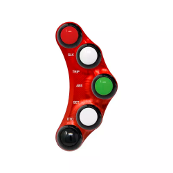 JETPRIME JP PLSR 028 R Piña Izquierda Racing 7 botones Jetprime BMW S 1000 RR / HP4 2009-2014 ROJO 2