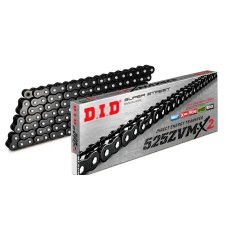Cadena de transmisión DID ZVM-X2 525 Super Reforzada Negra