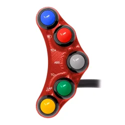 JETPRIME JP PLSR 008 R Piña Izquierda Racing 7 botones Jetprime BMW S 1000 RR 2015-2018 ROJO