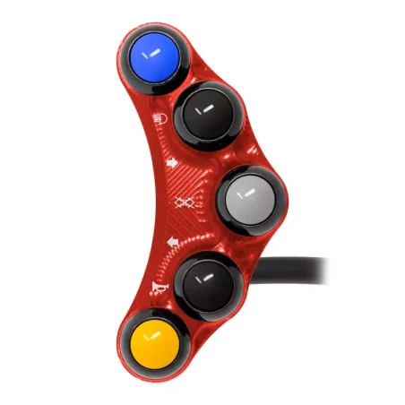 JETPRIME JP PLS 028 R Piña Izquierda Versión Calle 7 botones JETPRIME BMW S 1000 RR / HP4 ROJO