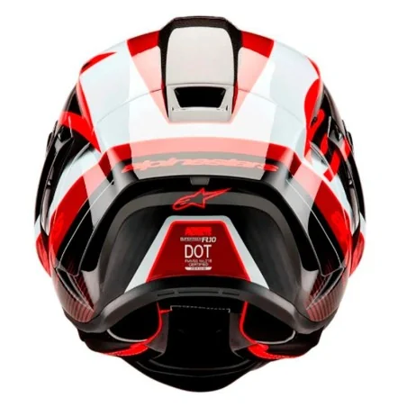 Casco ALPINESTARS SUPERTECH R10 EQUIPO ECE 06 RED-BLACK-BLACK-BLACK-WHITE