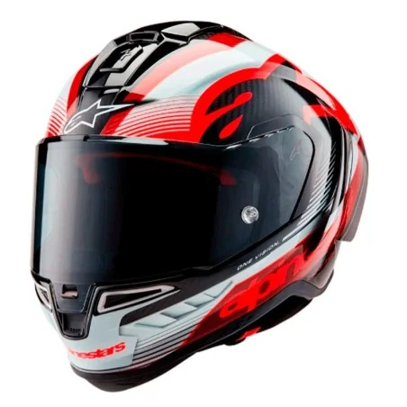 Casco ALPINESTARS SUPERTECH R10 EQUIPO ECE 06 RED-BLACK-BLACK-BLACK-WHITE