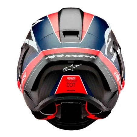 Helm ALPINESTARS SUPERTECH R10 EQUIPMENT ECE 06 ROT-BLAU-BLAU-WEIß