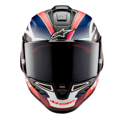 Helm ALPINESTARS SUPERTECH R10 EQUIPMENT ECE 06 ROT-BLAU-BLAU-WEIß