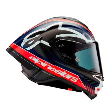 Helm ALPINESTARS SUPERTECH R10 EQUIPMENT ECE 06 ROT-BLAU-BLAU-WEIß