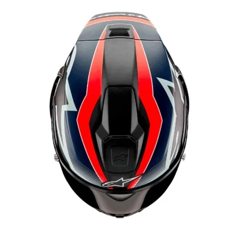 Helm ALPINESTARS SUPERTECH R10 EQUIPMENT ECE 06 ROT-BLAU-BLAU-WEIß