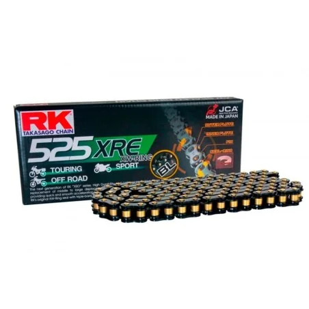 Cadena de transmisión RK XRE 520/525 Negro y Dorado