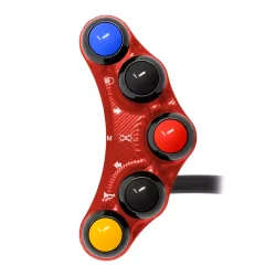 JETPRIME JP PLS 006 R Piña Izquierda CALLE 7 botones Jetprime DUCATI ROJO