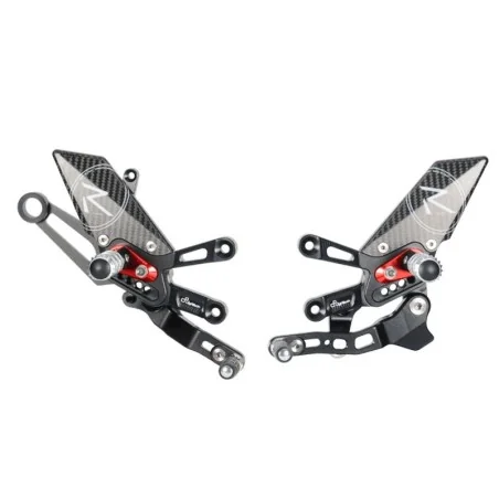 EINSTELLBARE FUSSRASTEN R-VERSION RÜCKWÄRTSGETRIEBE LIGHTECH APRILIA RSV4 1100 R 2021-2023