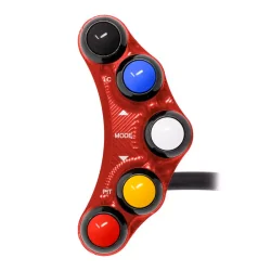 JETPRIME JP PLSR 017 R Piña Izquierda Racing 5 botones Jetprime HONDA CBR 1000 RR FIREBLADE SP 2017-2019 ROJO