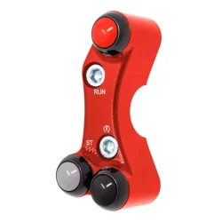 JETPRIME JP PLDB 064 R Interruptor de manillar derecho JETPRIME KAWASAKI ZX-6 / ZX-10 ORIFICIOS DESALINEADOS ROJO 2