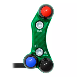 JETPRIME JP PLD 044 V Piña Izquierda Racing 3 botones Jetprime KAWASAKI ZX-6R 2019-2024 VERDE