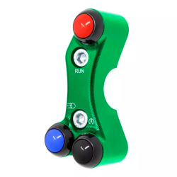 JETPRIME JP PLD 044 V Piña Izquierda Racing 3 botones Jetprime KAWASAKI ZX-6R 2019-2024 VERDE 2