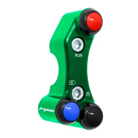 JETPRIME JP PLD 044 V Piña Izquierda Racing 3 botones Jetprime KAWASAKI ZX-6R 2019-2024 VERDE