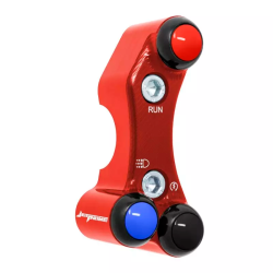 Jetprime JP PLD 044 V Linke Racing Pineapple 3 Knöpfe Jetprime KAWASAKI ZX-6R 636 2019-2024 ROT ausgerichtete Löcher 2