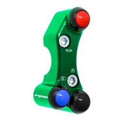 JETPRIME JP PLDB 044 V Interruptor manillar derecho JETPRIME KAWASAKI ZX-6R 2019-2022 VERDE ORIFICIOS DESALINEADOS 2