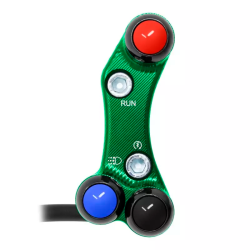 JETPRIME JP PLDB 044 V Interruptor manillar derecho JETPRIME KAWASAKI ZX-6R 2019-2022 VERDE ORIFICIOS DESALINEADOS
