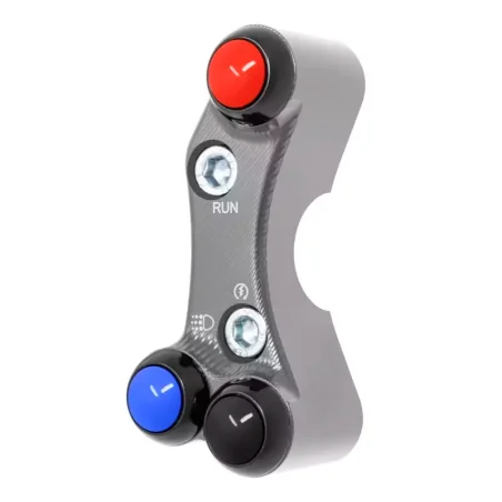 JETPRIME JP PLDB 044 R Interruptor manillar derecho JETPRIME KAWASAKI ZX-6R 2019-2022 TITANIO ORIFICIOS DESALINEADOS