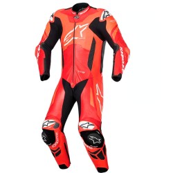 Anzug / Overall ALPINESTARS GP Plus V4 Sprint 1PC Fluo Rot / Mittelrot / Weiß