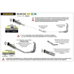 ARROW-Kollektoren in Edelstahl nicht zugelassen für KAWASAKI ZX-6R / 636 24-25 2