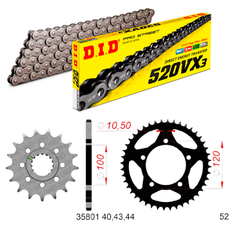 Kit de transmisión DID Reforzado para Aprilia RS 660 / TUONO 660 2021-2024