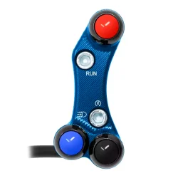 JETPRIME JP PLDB 011 B Interruptor manillar derecho JETPRIME SUZUKI GSX-R 1000 2017-2021 ORIFICIOS DESALINEADOS AZUL